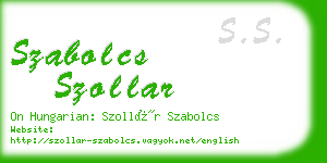 szabolcs szollar business card